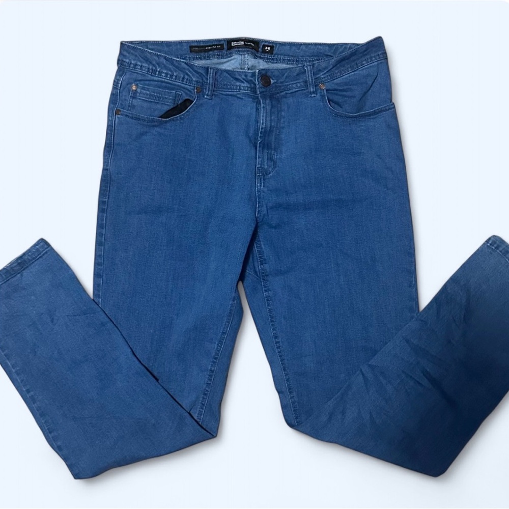 Barbell Apparel Straight Athletic Fit Denim Jeans, Size 36x30